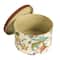 Household Essentials Multicolor Floral Nesting Hat Box Set with Faux Leather Lids